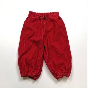 Vintage Wee Folks Pants Girls Sz 18m Red Wide Wale Corduroy Bubble Casual 90s